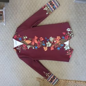 Unique lightweight fleece like cardigan